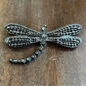 Rhinestone dragonfly pin